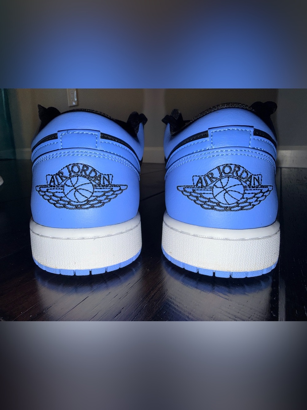 Nike Air Jordan 1 Low “Black /University Blue” 553558-041 Men’s Size 12 - Picture 3 of 6